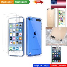 Crystal Clear Slim Protective Case for iPod Touch 5/6/7 with Screen Protectors