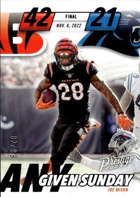 2023 Panini Prestige Joe Mixon #AGS-9 Any Given Sunday Xtra Points Purple 29O