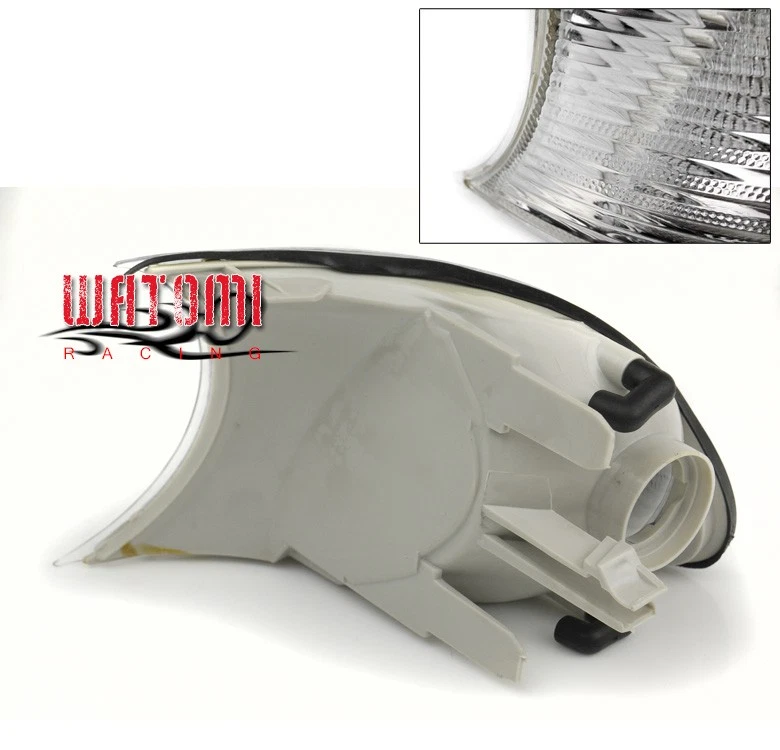 99 00 01 BMW E46 3 SERIES 2DR CORNER TURN SIGNAL LIGHTS CHROME 323I 325CI 330CI - Image 2 of 2