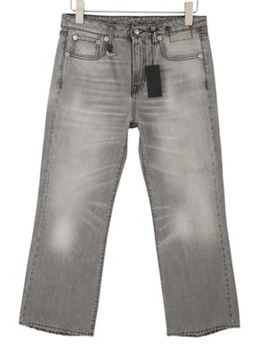 R13 Joan Cropped Flare Damen Jeans W28 Ashen Black Faded Zip