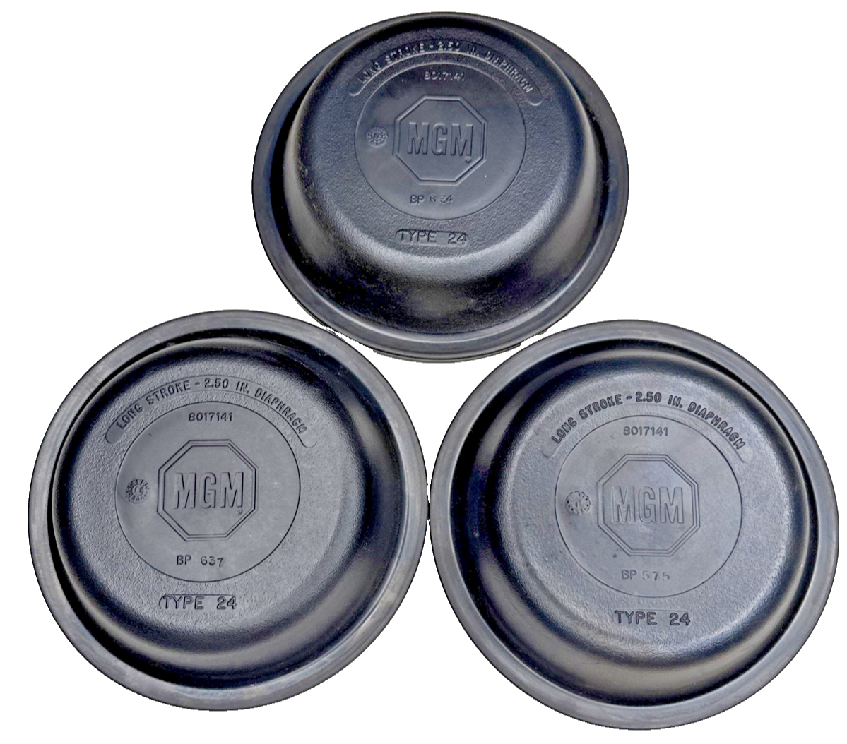 mgmです。 Qty 3) MGM Brakes 8017141 Diaphragm Type24 Long Stroke-2.50