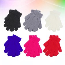 6 Pairs Colorful Gloves Kids for Cold Weather Protection Childrens