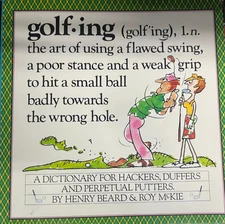 Golfing A Duffer's Dictionary Roy McKie Henry Beard 1987 Softcover book funny