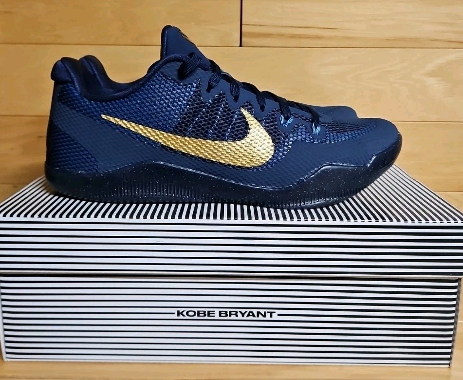 Nike Kobe 11 XI EM Low Philippines Size 10 Mens Shoe Navy Gold