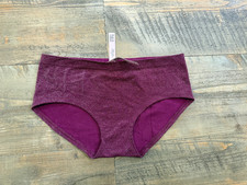 Victoria's Secret Seamless Hip Hugger Plum Rouge Shimmer Metallic Medium