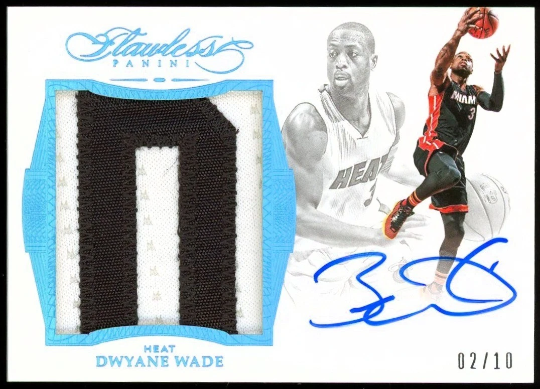 Panini Dwyane Wade Basketball Autographed Sports Trading Cards