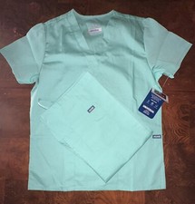 ADAR Uniform Unisex Universal Scrub Set XS - V-Neck Top/Pants Surgical Green  