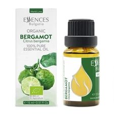 Organic Bergamot Essential Oil - 100% Pure, Undiluted | 0.51 Fl Oz | 15ml |