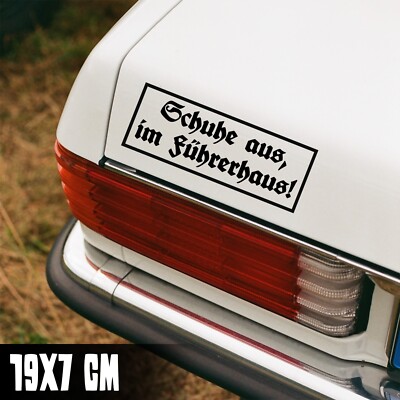 AUTO AUFKLEBER ''SCHUHE AUS...'' 19X7CM  VOLVO SCANIA LKW TRUCK STICKER #317