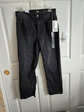 New Women's Black Jeggings Denim Pants Skinny Size 10 Nwt High Rise Straight DIP