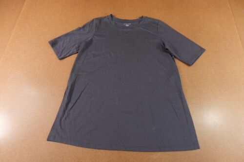 Eileen Fisher Womens Size XXS Ocean Gray Short Sleeve Crew Neck Tunic Tee NWT