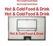4x Hot & Cold Food & Drink, Burger Van Stickers, Catering Trailer Cafe Catering