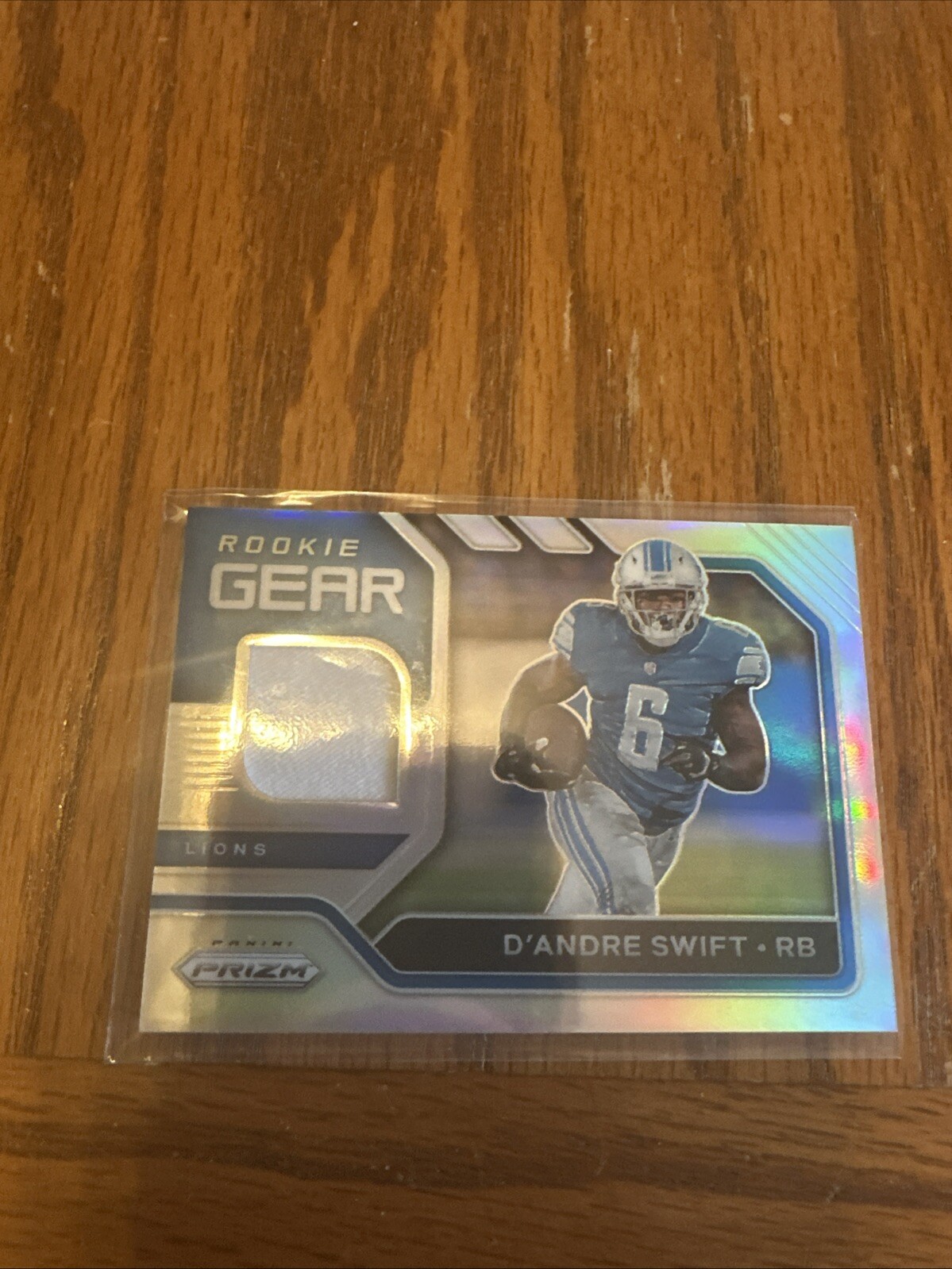 2020 Panini Prizm D'Andre Swift #18 Rookie Gear Silver Prizm
