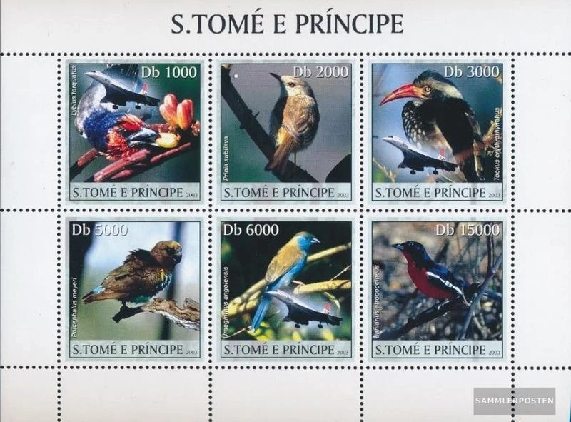 Sao Tome e Principe 2061-2066 Feuille miniature neuf avec gomme originale 2003 O - Photo 1/1