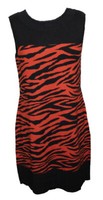 Damen Kleid Damenkleid Figurbetont Strickkleid Schwarz Rostrot Comma Gr. 38 Neu