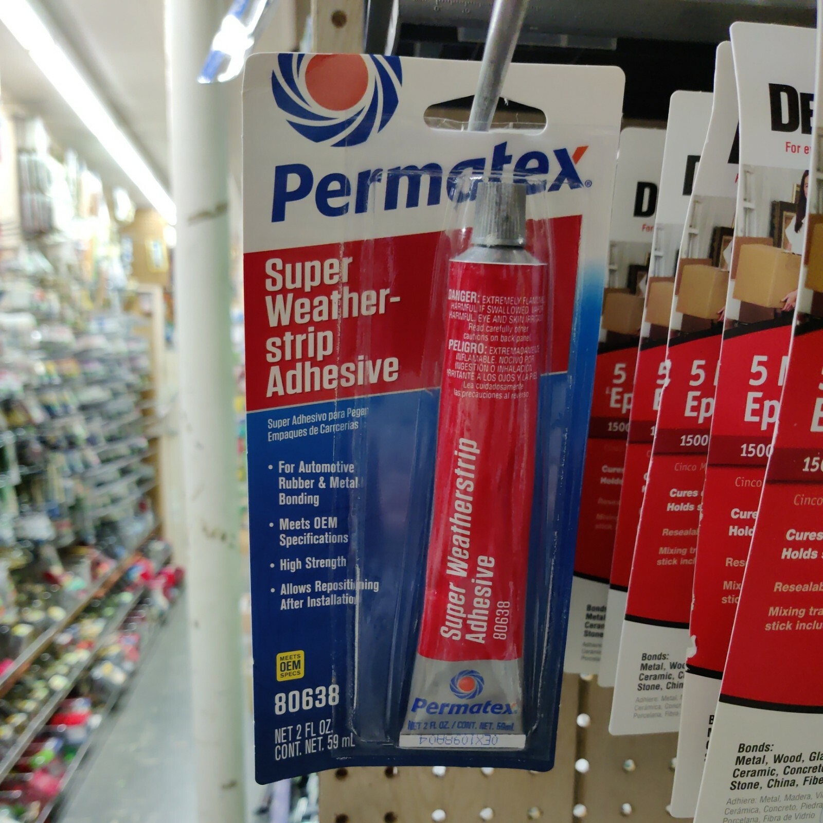 PERMATEX 80638 SUPER WEATHERSTRIP ADHESIVE Auto Rubber Metal Carpet