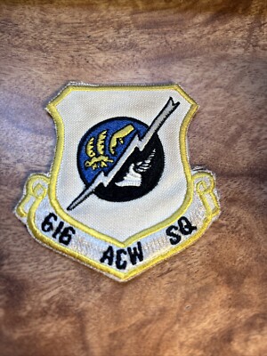 PATCH USAF 616th ACW SQUADRON RARE VTG 3  AFB Wasserkuppe Germany Ace Novelty