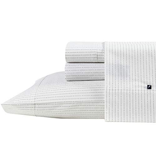 Nautica Sheet Set Cotton Percale Bedding Set, Crisp & Cool, Lightweight & - Picture 2 of 6