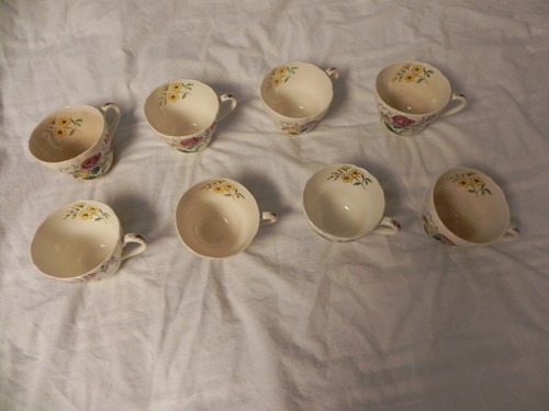 8 Vintage Copeland Spode Great Britain Gainsborough Floral Tea Cups Older Stamp - Picture 3 of 12
