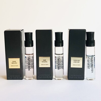 3pc Giorgio Armani Prive The Yulong / Rose Milano / Vétiver d'Hiver Sample 2ml