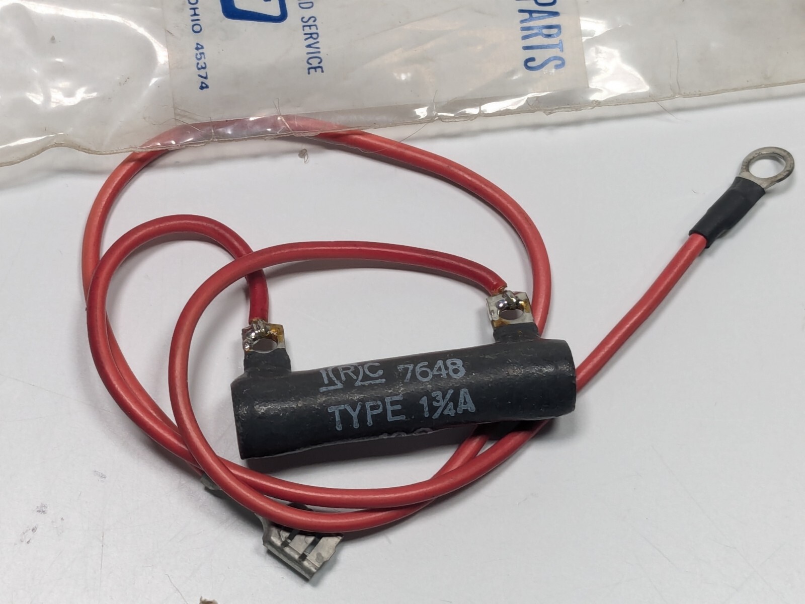 NOS Vintage Hobart 10 ohm 12W Resistor & Wire Assy Part# 205284