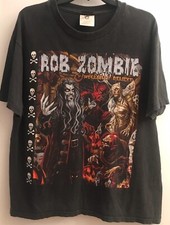 Vintage 1998 Rob Zombie Hellbilly Deluxe Tour Cotton Unisex Tshirt KH3269