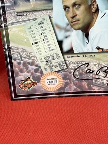 Cal Ripken Jr. limited edition mini-poster celebrating 2,632 games 55,000 - Picture 2 of 4