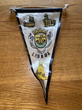 Lisbon Portugal Pennant/Flag Vintage 10.5”