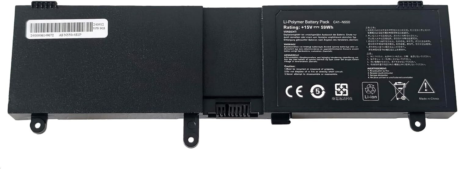 Batterie C41-N550 pour ASUS N550JV de rechange portable polymère
