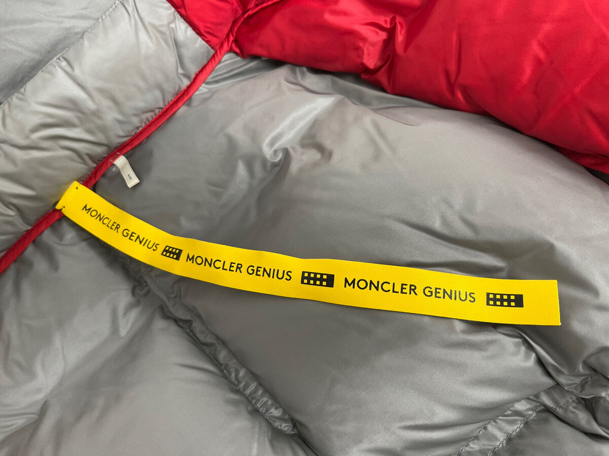 MONCLER GENIUS Men's Down Jacket Coat Puffer Red/Gray/White MONCLER GENIUS Men's Down Jacket Coat Puffer Red/Gray/White