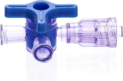 3-Way Stopcock Luer Lock Connection Adapter, Medical Stopcock, Sterile, 10 Pack - Picture 9 of 10