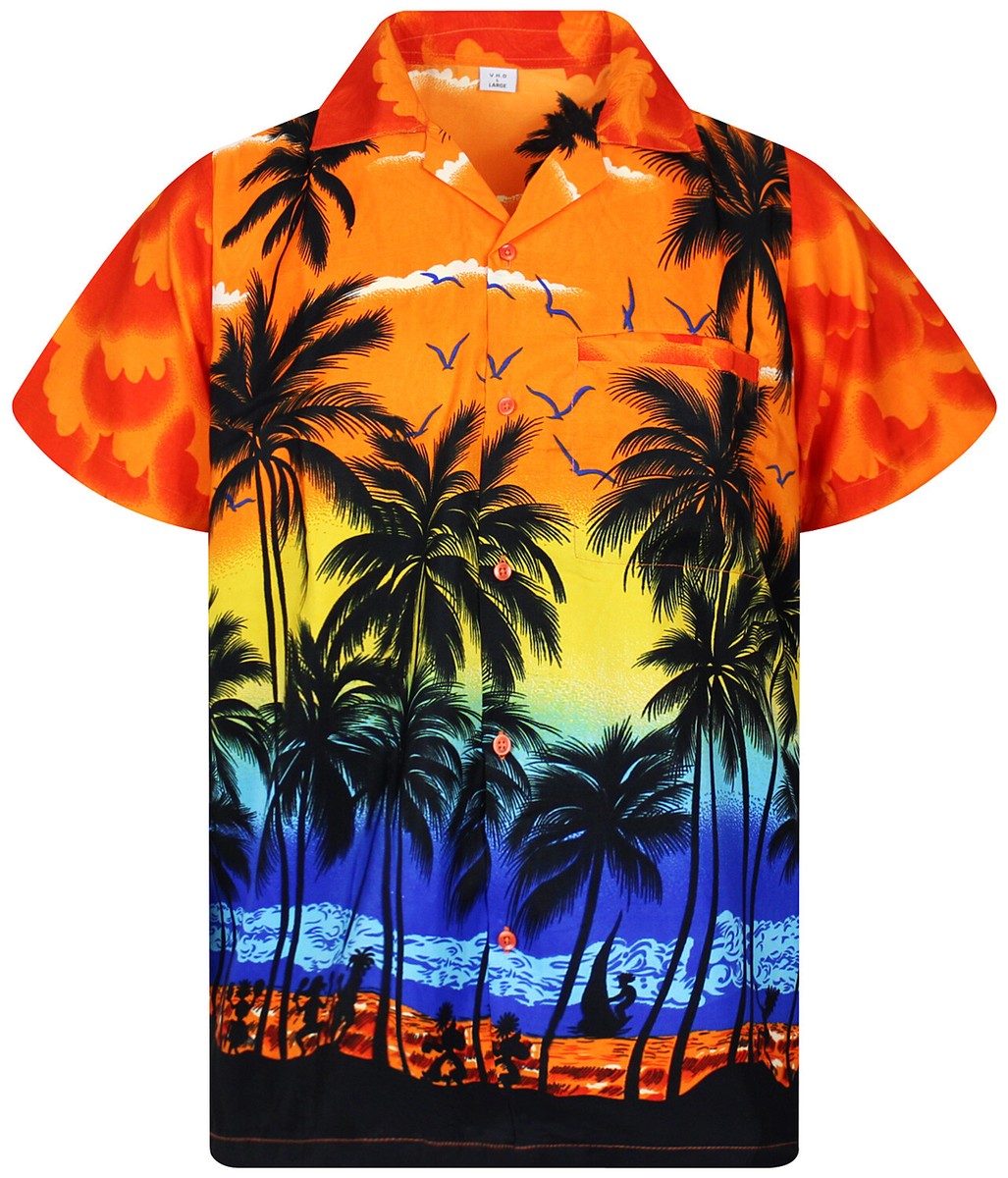 Camicia Hawaiana V.H.O. Funky - Taglie S-6XL Made In India 100% Cotone - Foto 10