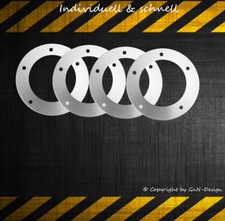 4x OZ Alu Ringe passt bei OZ Racing,Futura,Cygnus roher Zustand für Nabendeckel