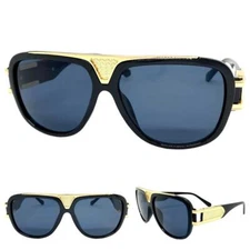 Oversized Retro Hardcore Hip Hop Rapper Pimp Party SUN GLASSES Large Black Frame