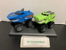 Lot Of 2 NKOK Supreme Machine Gator & Shark Chompers Light Up & Sound F/X Trucks