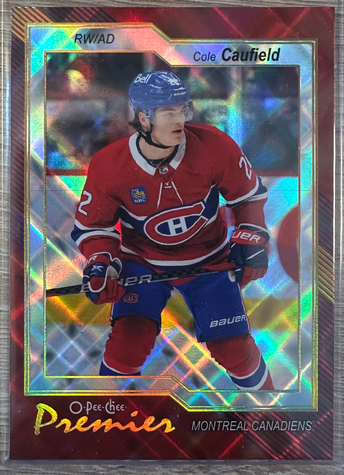 Cole Caufield #P-14 Hockey Cards 2023 O-Pee-Chee Premier trading card — raw and PSA graded price guide