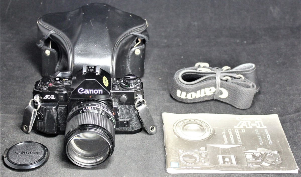 Canon A-1 35mm SLR Film Camera w/ FD 85mm f:1.8 Lens - NICE | eBay