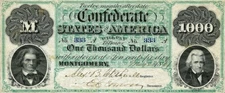 1861 $1000 T1 *Reproduction* Civil War Currency Andrew Jackson - John C Calhoun