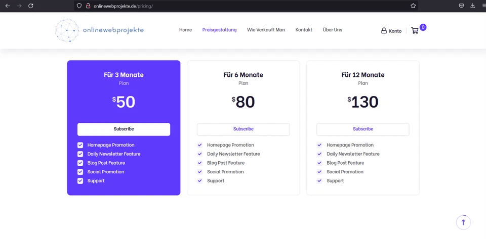 Webprojekt - Onlinewebprojekte.de - Onlineshop For Website - Webproject