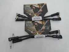 LOT 4 PCS NEW CHROMACAST MICHAEL ANGELO BATIO 6" GUITAR PATCH CABLES 1/4" RT ANG