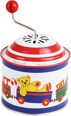 LENA 52756 Musikdrehdose Spielkiste, Musikdose ca. 10,5 x 7,5 cm, Blech-Drehdose
