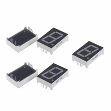 5 Pcs Common Cathode 10 Pin 1 Bit 7 Segment 1" Red LED Display Digital Tube