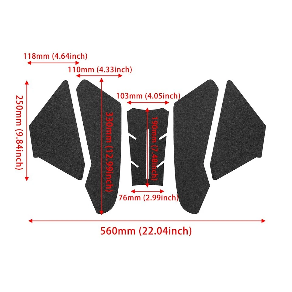 Calcomanía lateral de tracción con agarre de rodilla de gas para Honda CBR1000RR 2017-2020 Foto 2 de 4