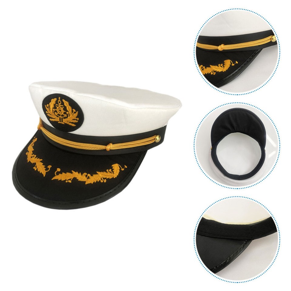Polyester Sailor Hat Women's Captain Accessories Sun Visor Baby Man eBay