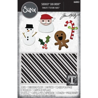 Tim Holtz Sizzix Sidekick Side Order Die ~ CHRISTMAS MINIS ~ 666863