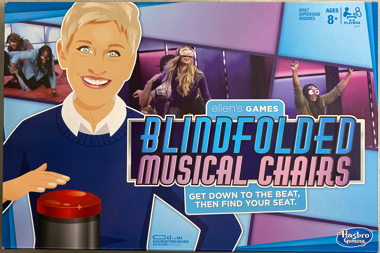 Ellen's Games Blindfolded Musical Chairs Game; Ellen DeGeneres Game eBay