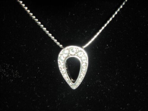 Swarovski Swan Signed Silver Tone Necklace 16" Long 5.8 Grams Pretty 484