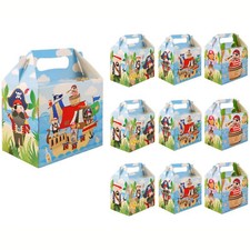 PIRATES PARTY BOXES Pirate Themed Kids Birthday Loot Bags Favors Box Gift Lot