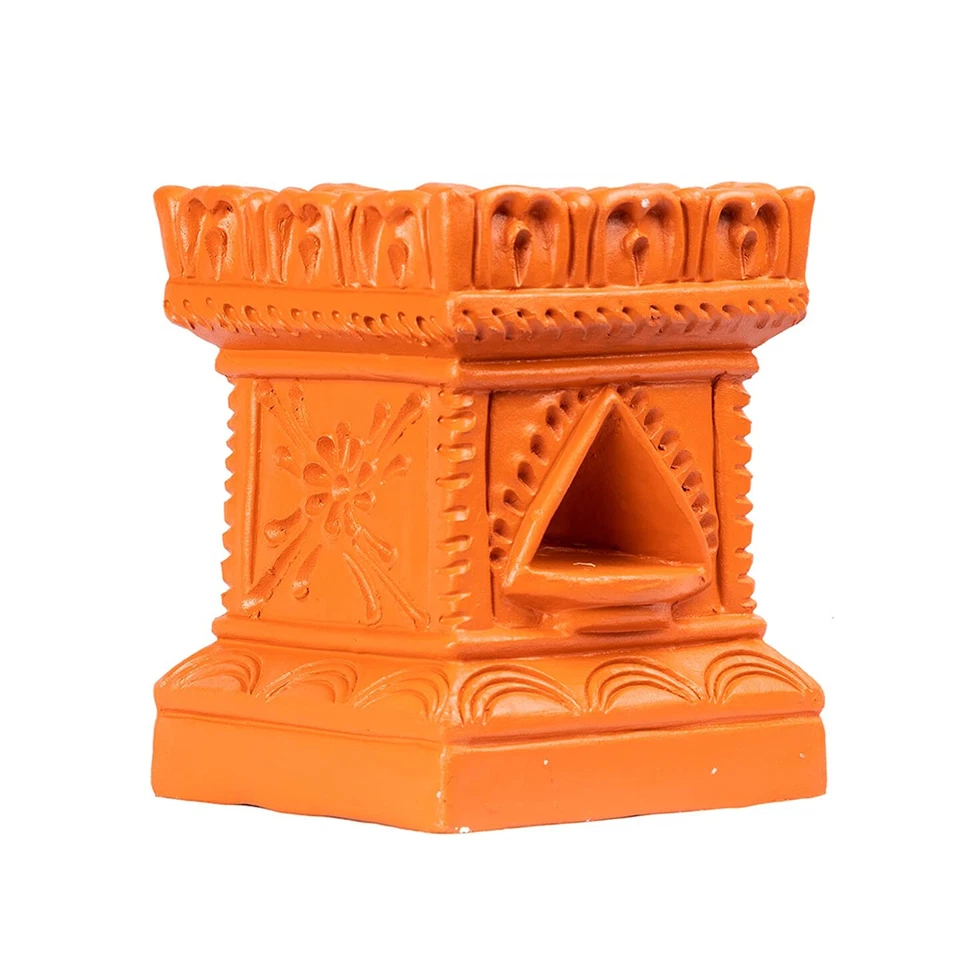 Tulsi Planter Flower Pot for Home Indoor Outdoor Brown 8.5x6.5 inch Tulsi Pot - Image 2 of 4