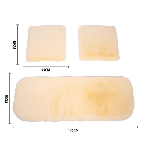 Faux Sheepskin Car Seat Covers Warm Front Seat Bottom Cushions for Jeep Cherokee - Picture 6 of 22